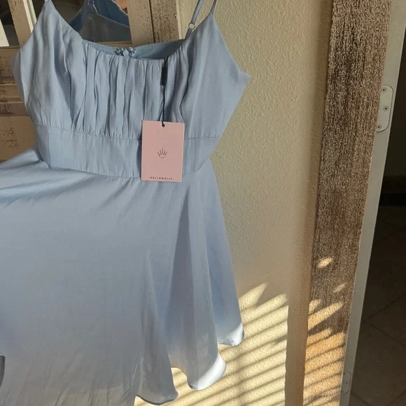 Hello Molly Sky Blue Pleated Dress - Picture 5 of 10